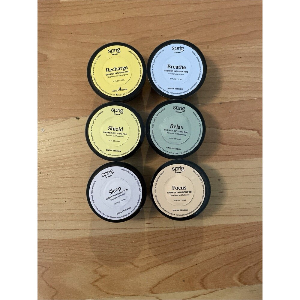 NEW 6-Pack KOHLER Sprig Single Use Shower Infusion Pods Mixed Scents Discontinue